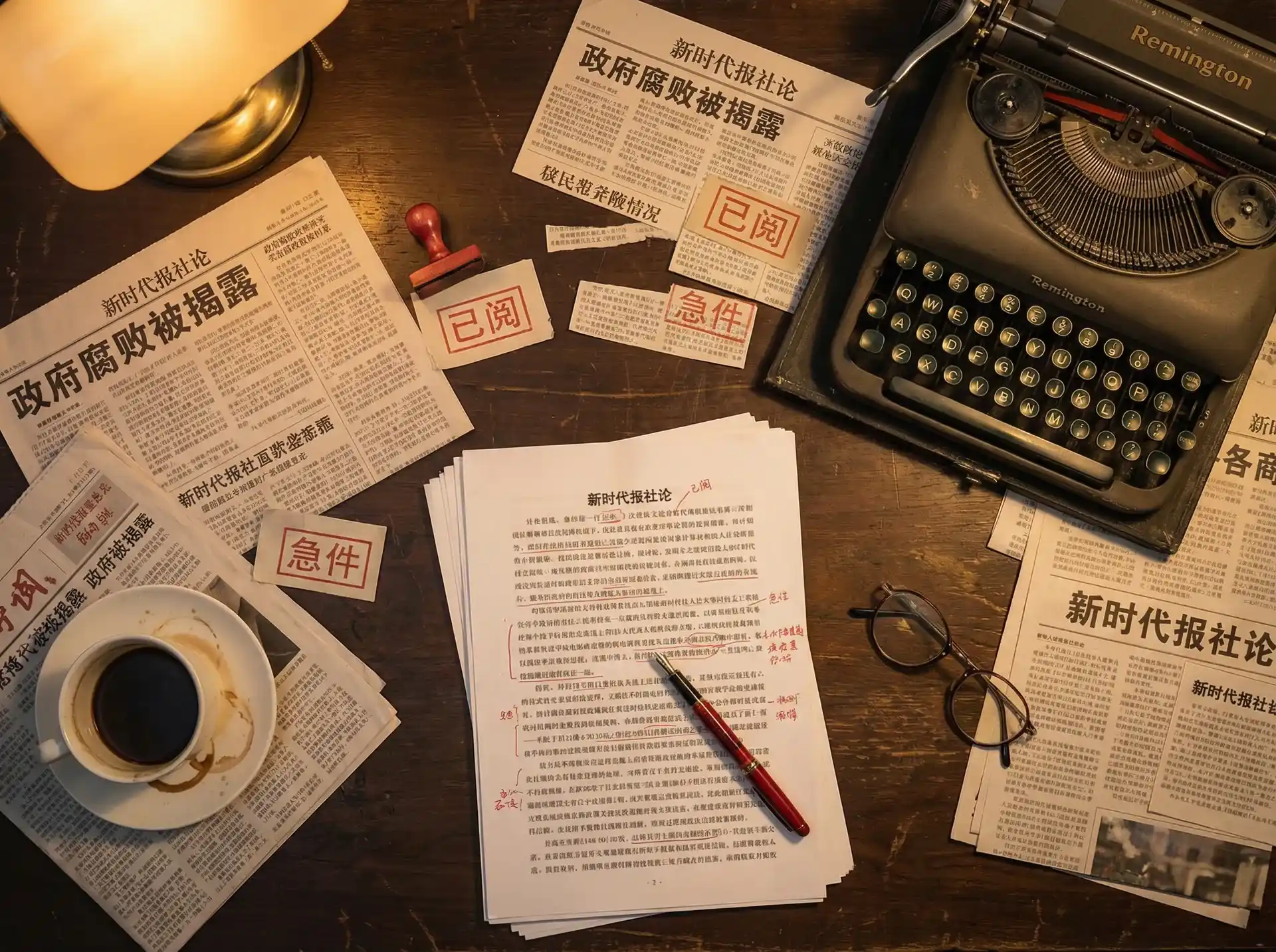 五一吃瓜 - 报社编辑部工作场景